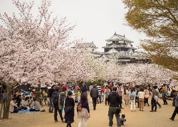 Spring festival on castle grounds