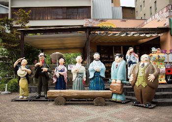 Statues outside dogo onsen