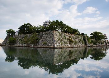 Reflection makes a floating castle